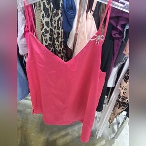 Nwt Rachel Red Pink Cami Satin Top S